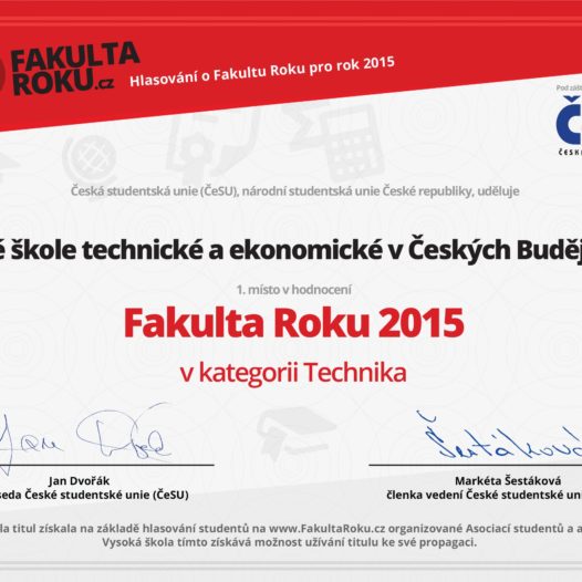 VŠTE je technickou Fakultou roku, rozhodli studenti