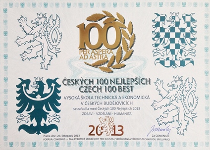 VŠTE uspěla v soutěži Českých 100 nejlepších