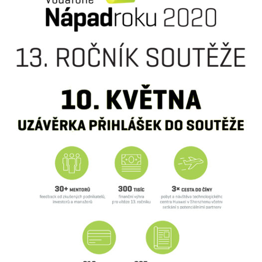 Letošní ročník soutěže Vodafone Nápad roku startuje. Výhry a  investice už čekají. Stačí udělat rozhodující krok.