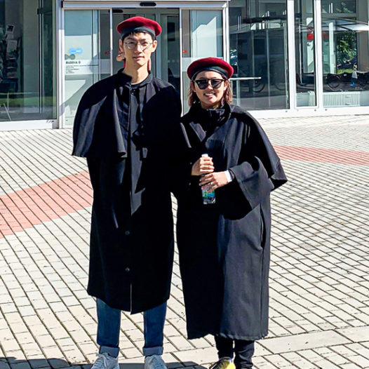 Two Chinese students successfully graduated from the Business Administration bachelor’s program at VŠTE